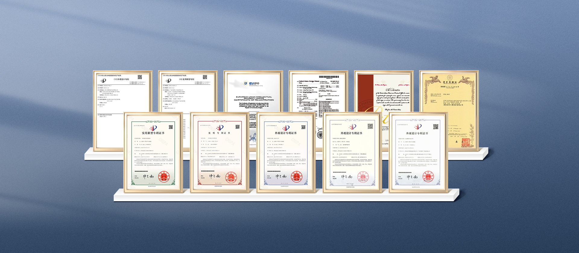 多数の知的財産権を取得