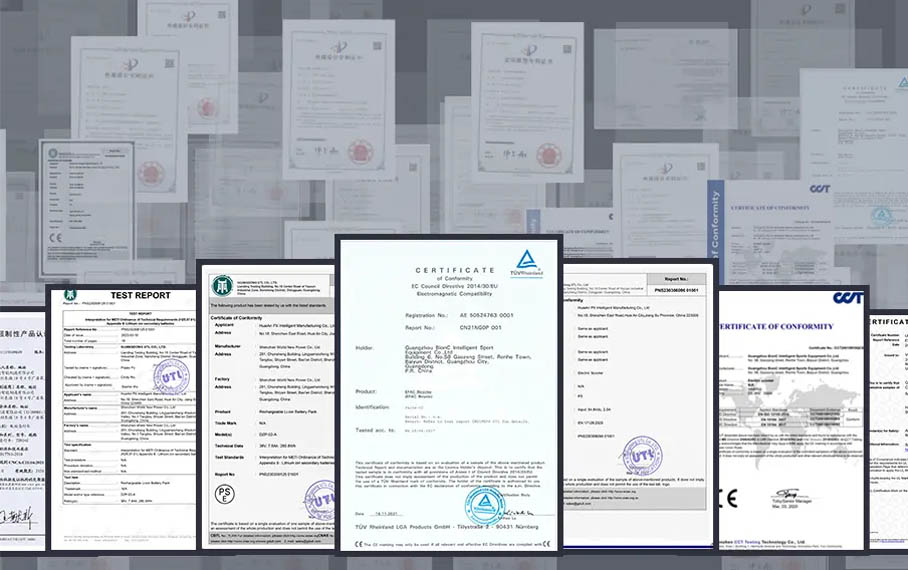 特許証明書： 多数の国内および国際特許を保有